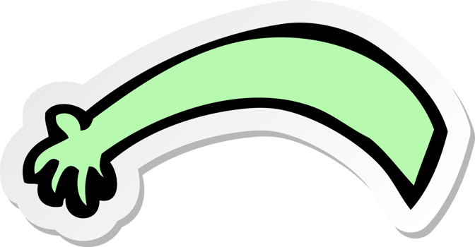sticker of a cartoon alien  arm png
