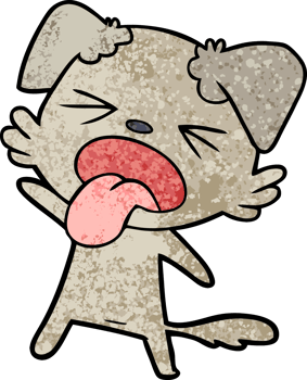 cartoon disgusted dog png