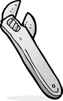 cartoon adjustable spanner png