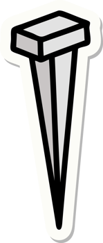 sticker of tattoo in traditional style of iron nail png