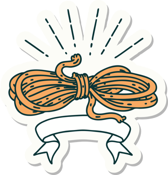 sticker of a tattoo style wound rope png