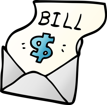 cartoon doodle debt bill png