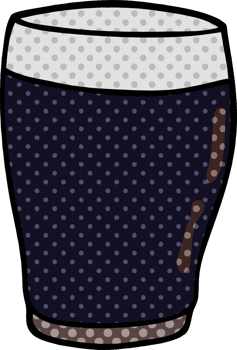 cartoon doodle pint of stout png