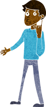 cartoon man asking question png