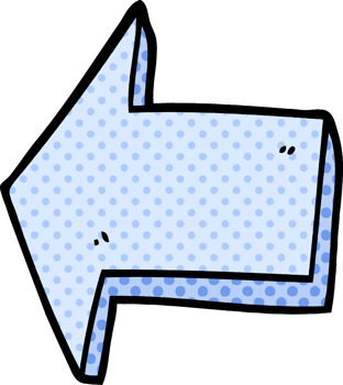 cartoon doodle pointing arrow png