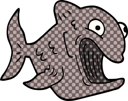 funny cartoon doodle fish png