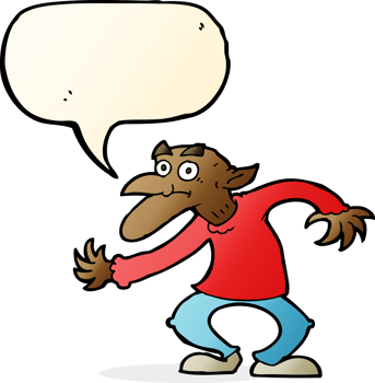 cartoon goblin with speech bubble png