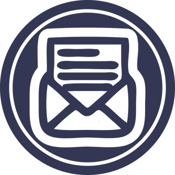 envelope letter circular icon symbol png