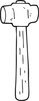 cartoon sledgehammer drawing png