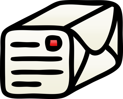 gradient shaded cartoon of a paper parcel png