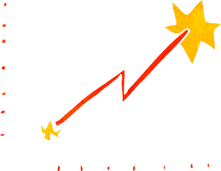 cartoon business chart doodle png