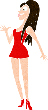 cartoon woman in pink dress png