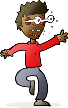 cartoon terrified man with eyes popping out png