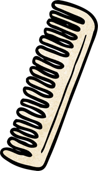 cartoon comb drawing png