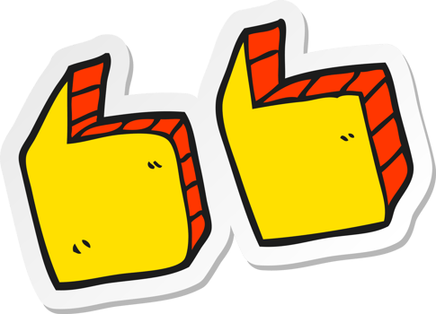 sticker of a cartoon quotation marks png
