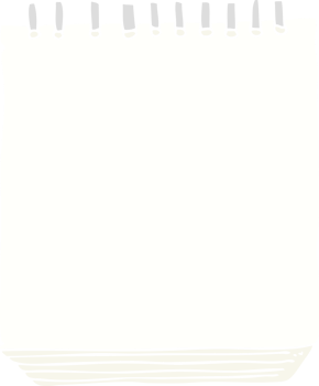 flat color illustration of notepad png