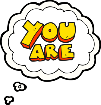 hand drawn thought bubble cartoon you are text png