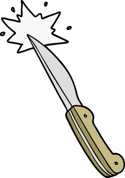 cartoon sharp kitchen knife png
