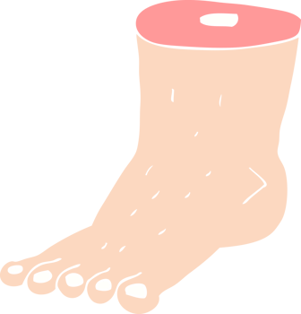 flat color illustration of foot png