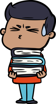 cartoon man sweating png