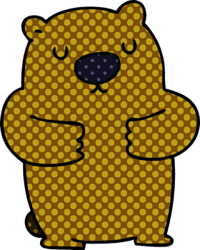 comic book style quirky cartoon beaver png