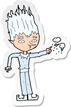 sticker of a jack frost cartoon png