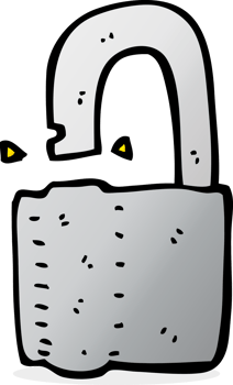 cartoon padlock drawing png