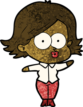 cartoon girl pouting png