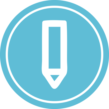 simple pencil circular icon symbol png