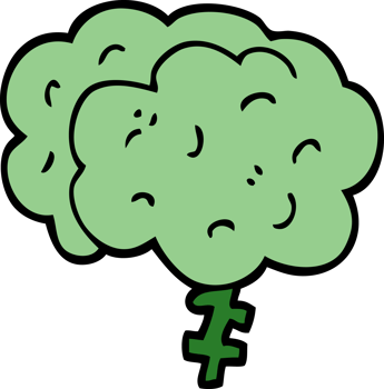 cartoon doodle brain png