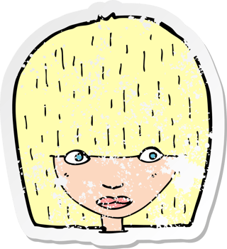 retro distressed sticker of a cartoon doodle png