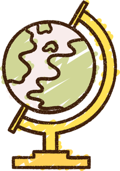 Globe Chalk Drawing png