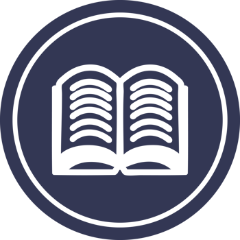 open book circular icon symbol png