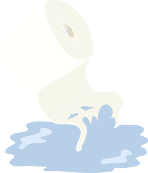 flat color illustration of kitchen roll png