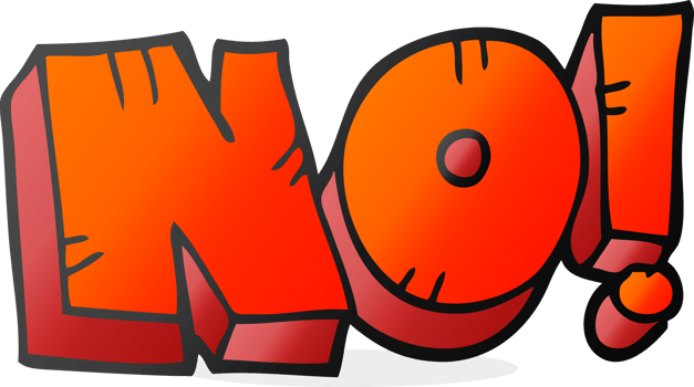 hand drawn cartoon NO shout png
