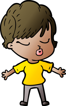 cartoon woman with eyes shut png