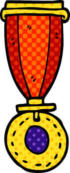 cartoon doodle medal png