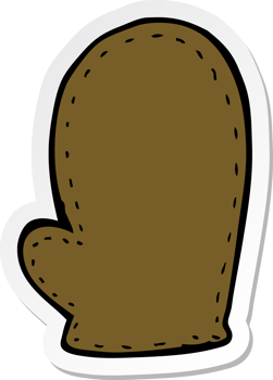 sticker of a cartoon oven mit png