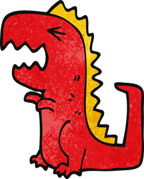 cartoon doodle roaring t rex png