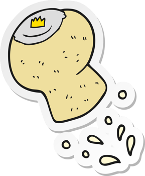 sticker of a cartoon champagne cork png