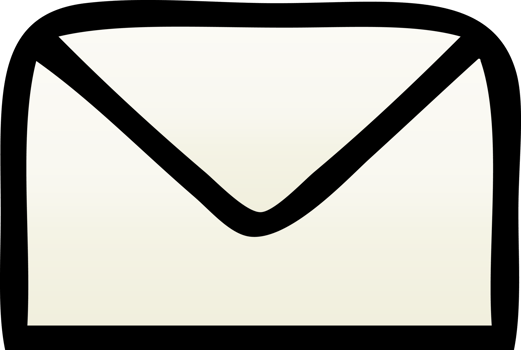 gradient shaded cartoon of a paper envelope png