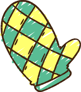 Oven Glove Chalk Drawing png