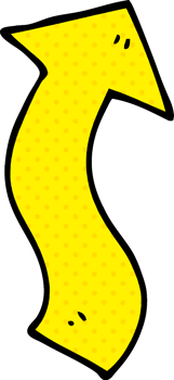 cartoon doodle directing arrow png
