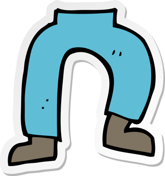sticker of a cartoon legs png