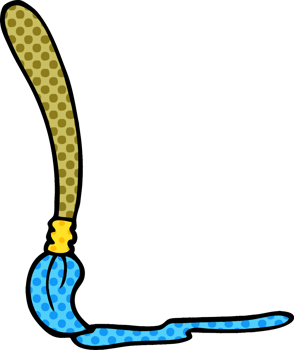 cartoon doodle paint brush png