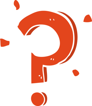 flat color style cartoon question mark png