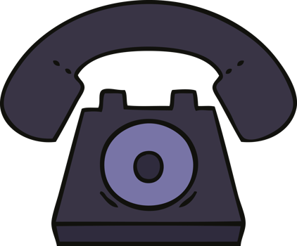 cute cartoon of a old telephone png