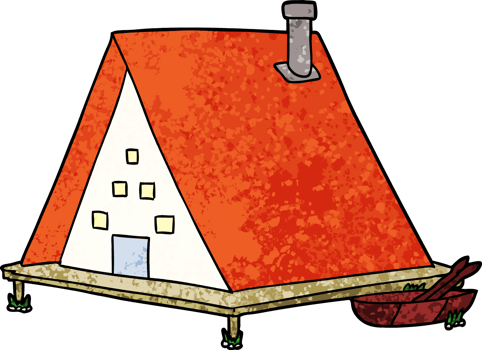 cartoon lake house png