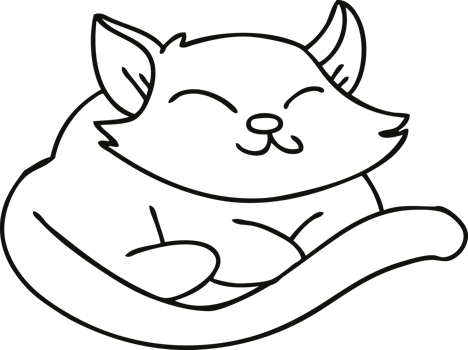 line drawing quirky cartoon cat png