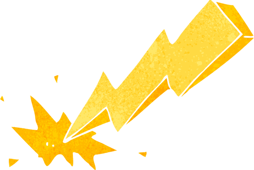cartoon thunderbolt drawing png